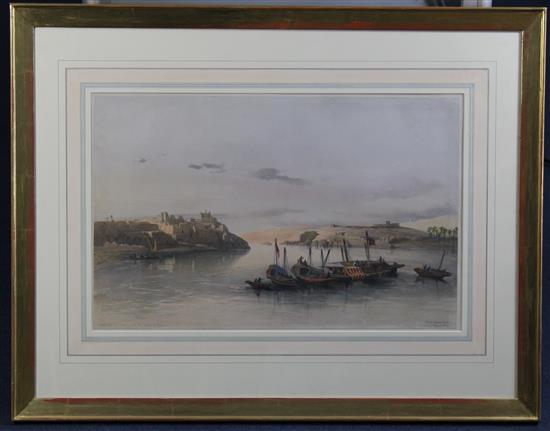 Haghe After David Roberts General view of Esonan and the Island of Elephantine, 13.5 x 21in.